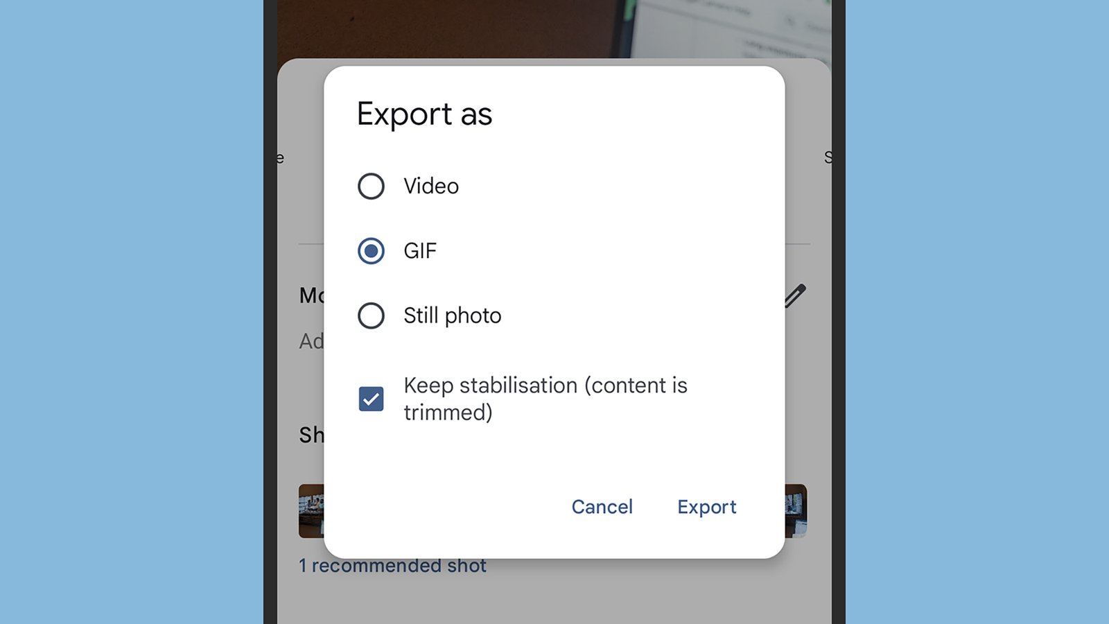 Google Photos tạo ảnh GIF