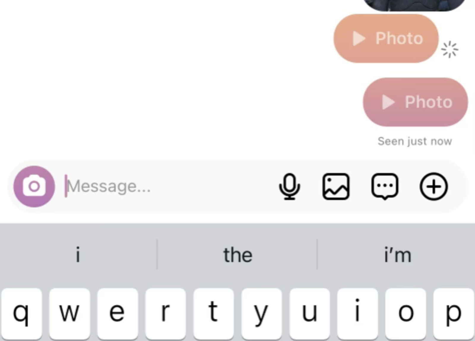Ảnh chụp màn hình tin nhắn trực tiếp trên Instagram