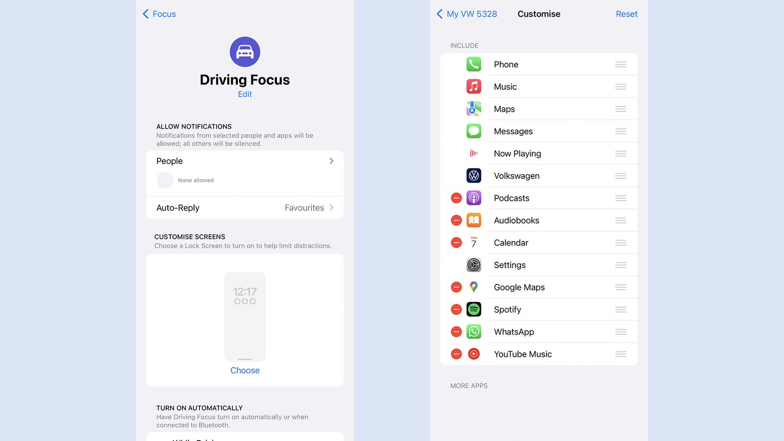 Tùy chọn CarPlay